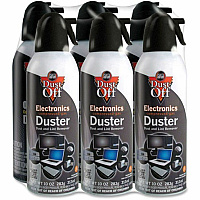 Falcon Dust-Off Compressed Gas Duster Ozone-safe, Moisture-free - Black - 6 / Pack (DPSXL6)