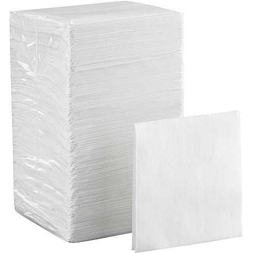 Dixie 1/4-Fold Beverage Napkin 1 Ply - 9.50" Width x 9.50" Length - White - 500 / Pack (96019)