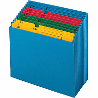 Pendaflex Recycled Expanding File 11" x 12" - 12 Pocket(s) - Paper, Paper - Blue - Preprinted - 10% Recycled - 1 Each (20134)