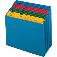 Pendaflex Recycled Expanding File 11" x 12" - 12 Pocket(s) - Paper, Paper - Blue - Preprinted - 10% Recycled - 1 Each (20135)
