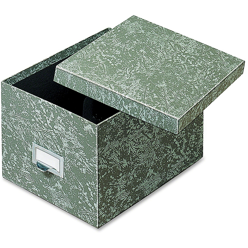 Glove-Weis Globe-Weis Agate Heavy-duty Card File Lid Box Internal Dimensions: 9" Width x 6" Height - External Dimensions: 11.6" Depth - 1000 x Card - Heavy Duty - Fiberboard - Green - For Card, Check - Recycled - 1 Each (96GRE)