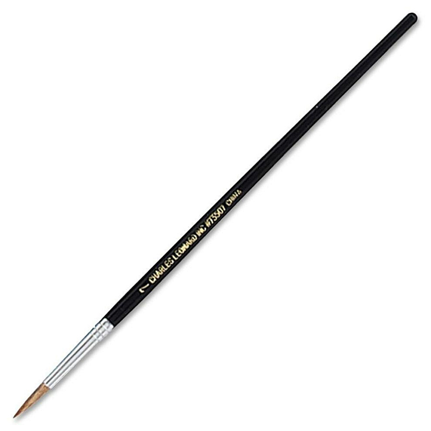 CLI Round Camel Hair Paint Brushes 1 Brush(es) - No. 7 Wood Black Handle - Aluminum Ferrule (73507)