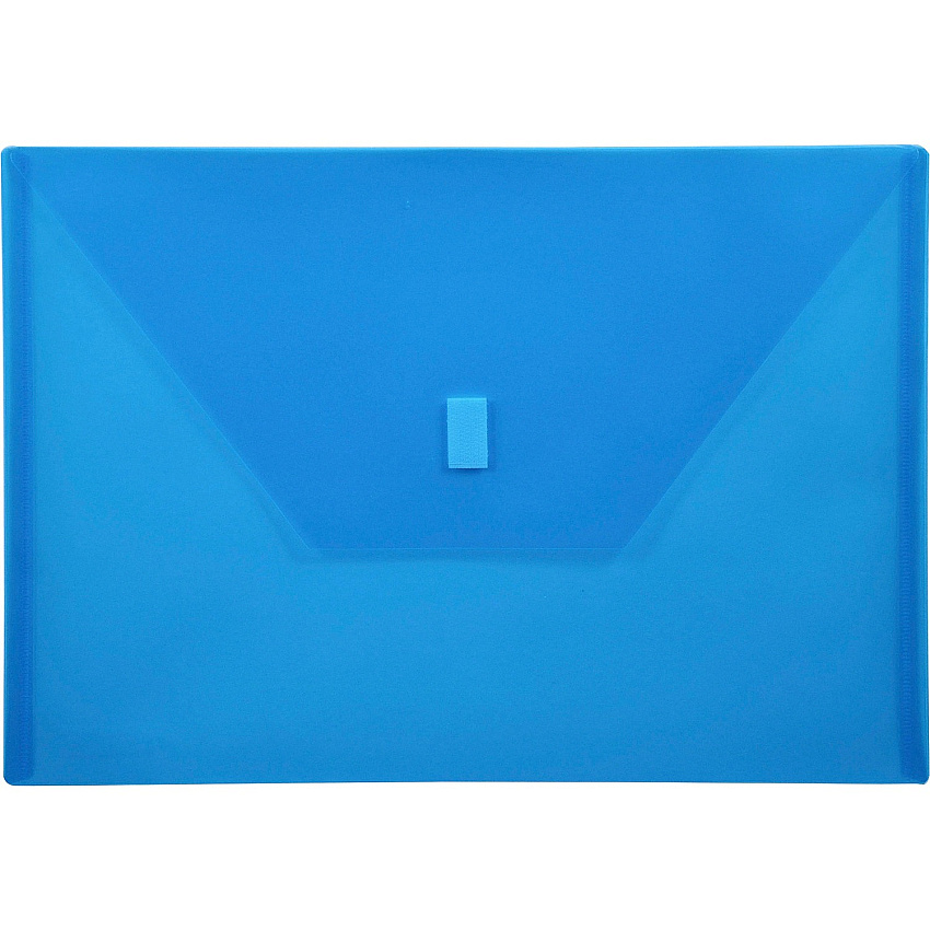 Lion A4 Recycled File Pocket 8 17/64" x 11 11/16" - Polypropylene - Blue - Weather Proof, Hook & Loop Closure, Heavy Duty - 20% Recycled - 1 Each (22080BL)