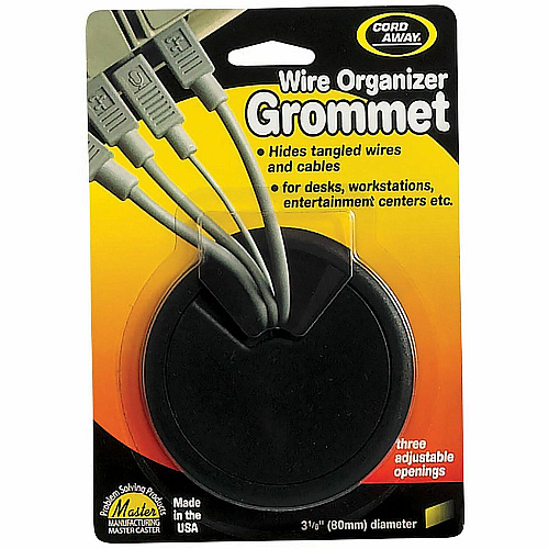 CordAway Adjustable Grommet Grommet - Black - 1 (00203)