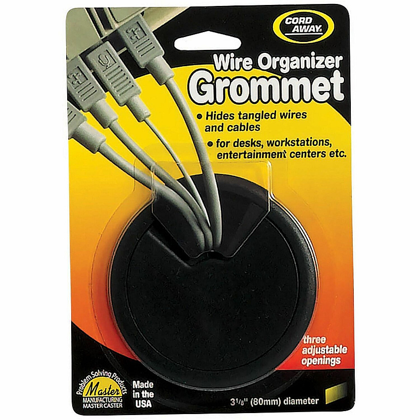 CordAway Adjustable Grommet Grommet - Black - 1 (00203)
