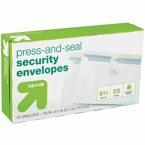 Mead Press-it No. 6 Security Envelopes Security - #6 3/4 - Peel & Seal - White - 55 / Box (75030)