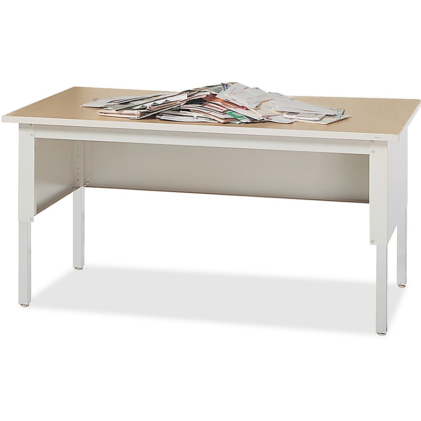 Mayline Mailflow-To-Go Sorting Table 36" Height x 60" Width x 30" Depth - 1 Shelve(s) - Finish: Chrome, Gray - Leveling Glide, Durable, Heavy Duty (TB60PG)