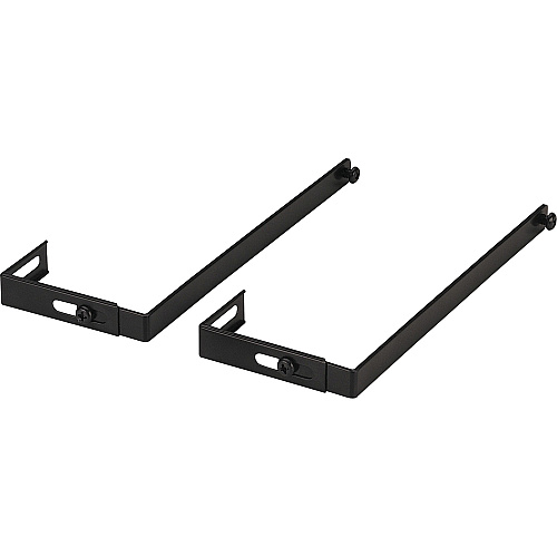 Officemate Adjustable Partition Hangers x 7" Length - Metal - Black - 2 / Pair (21460)