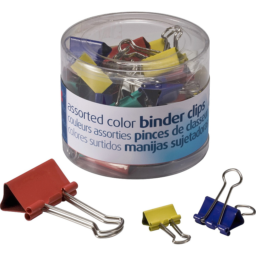 Officemate Binder Clips, Assorted Medium - Assorted - 30 / Pack (31026)