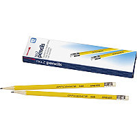 Officemate No. 2 Wood Pencils #2 - Yellow Wood Barrel - 1 Dozen (66520)