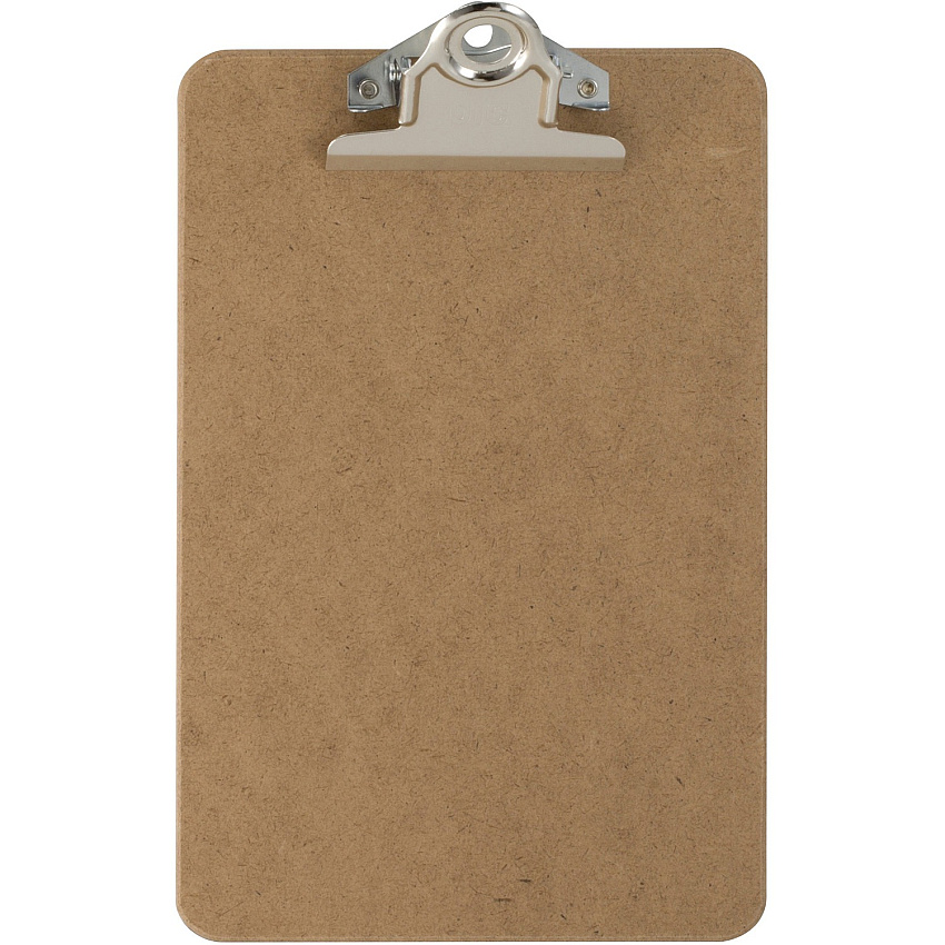 Officemate Recycled Hardboard Clipboards 1" Clip Capacity - 6" x 9" Sheet Size - Clamp - Hardboard - Brown - 1 Each (83103)