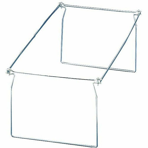 Officemate Hanging Folder Frames, 6 Sets Letter - 24" to 27" Long - Steel - Stainless Steel - 6 / Box (98620)
