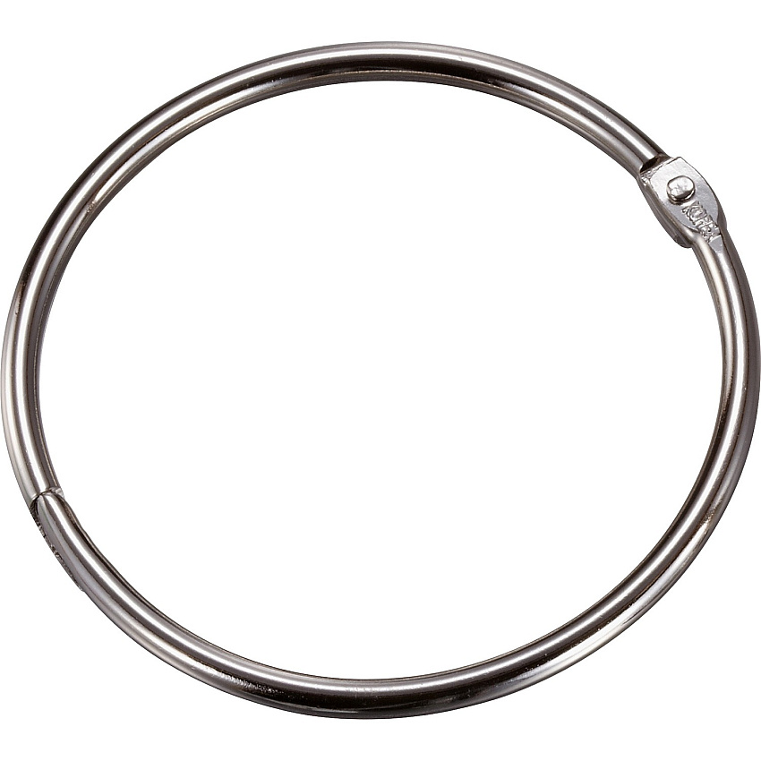 Officemate Loose-Leaf Book Rings 3" Diameter - Silver - Metal - 10 / Box (99706)