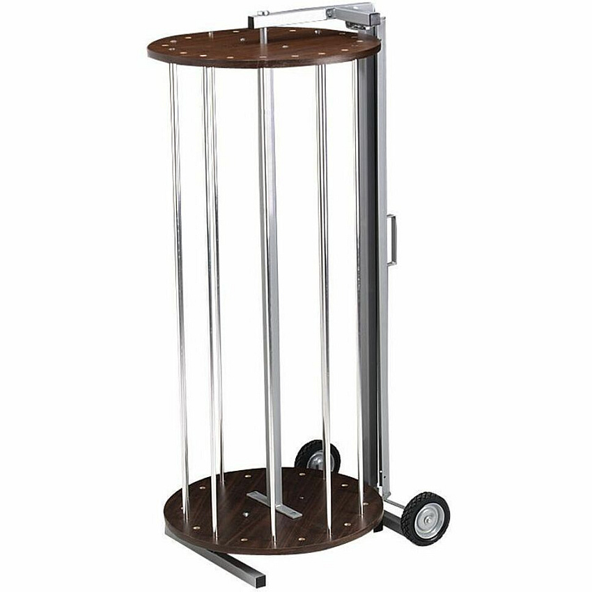 Spectra ArtKraft Rotary Art Roll Rack 48" Roll Width Supported - Rotary, Mobile Unit, Powder Coated - Gray - Rubber - 1 Each (67542)