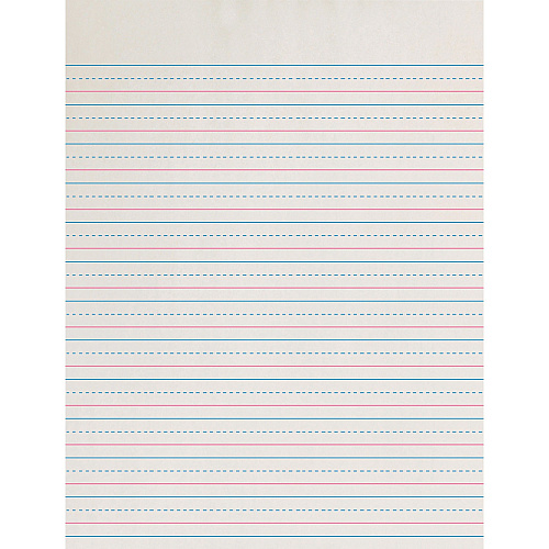 Zaner-Bloser Dotted Midline Newsprint Paper - Letter 500 Sheets - 0.50" Ruled - Letter - 8" x 10 1/2" Sheet Size - White Paper - 500 / Ream (ZP2613)