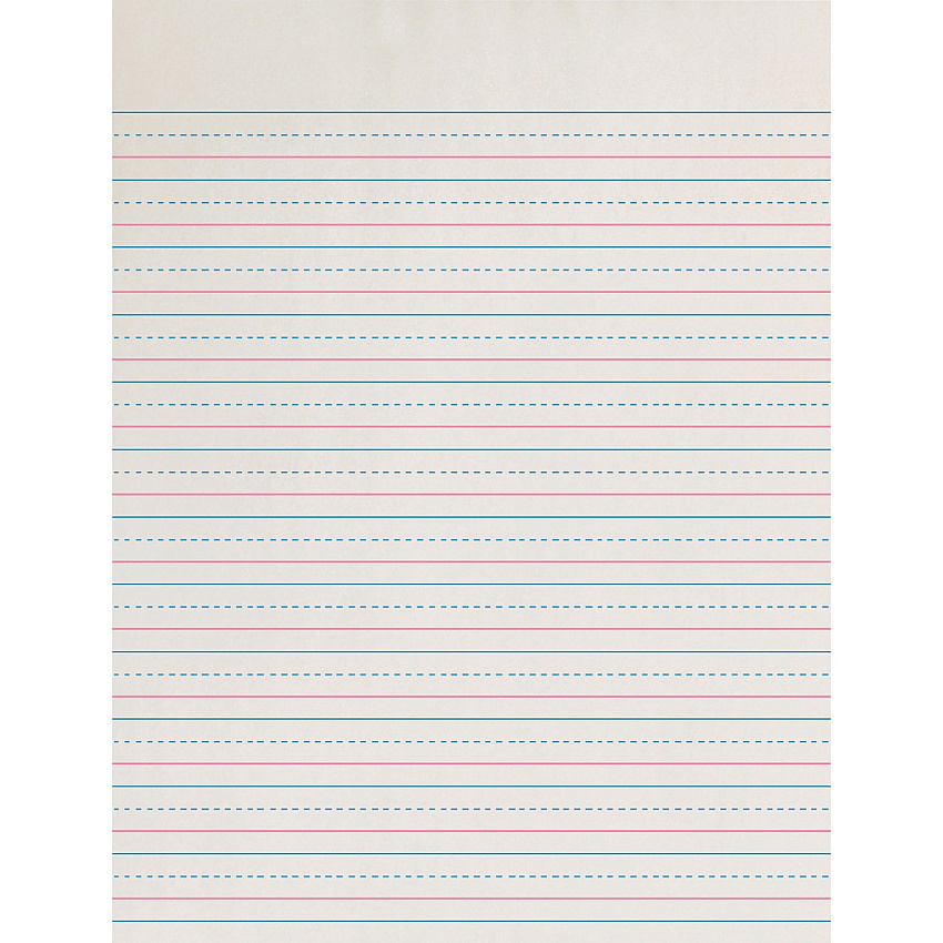Zaner-Bloser Dotted Midline Newsprint Paper - Letter 500 Sheets - 0.50" Ruled - Letter - 8" x 10 1/2" Sheet Size - White Paper - 500 / Ream (ZP2613)