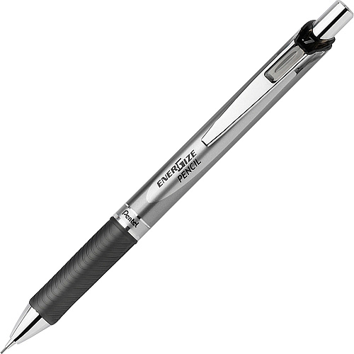 Pentel EnerGize Mechanical Pencils 0.7 mm Lead - #2 - Refillable - Black Barrel - 1 Dozen (PL77A)
