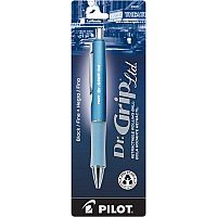 Pilot Dr. Grip Retractable Gel Rollerball Pens 0.7 mm Fine Pen Point - Refillable - Retractable - Black Ink - Gel-based - Ice Blue Barrel - 1 Each (36271)