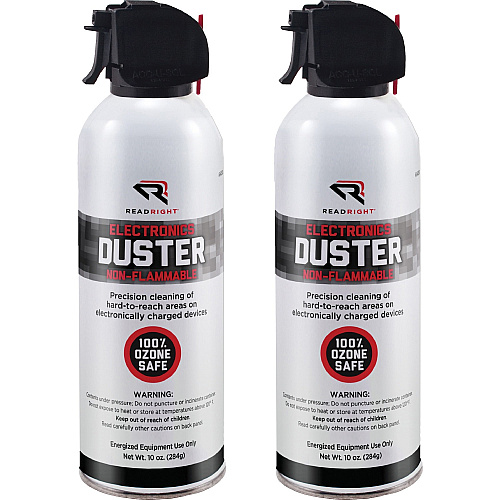 Read Right Office Duster For Desktop Computer, Home/Office Equipment - Ozone-safe, Non-flammable - 2 / Pack (RR3522)