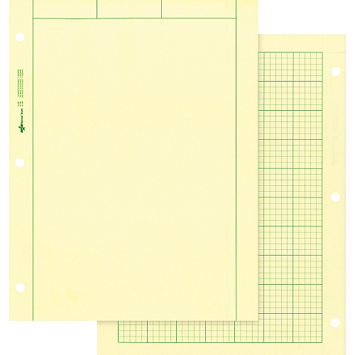 Rediform Computation Pads - Letter 100 Sheets - Stapled/Glued - Letter - 8 1/2" x 11" Sheet Size - Green Paper - Subject - 1 Pad (42382)
