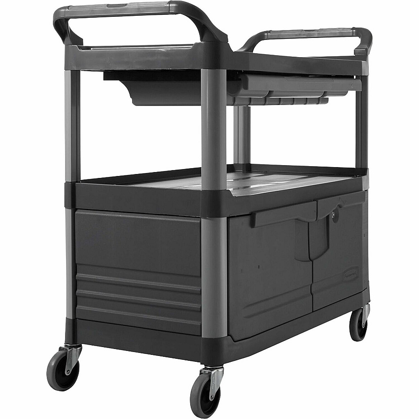 Rubbermaid Commercial Instrument Cart 3 Shelf - 300 lb Capacity - 4" Caster Size - 40.60" Width x 20" Depth x 37.75" Height - Gray - 1 Each (409400)