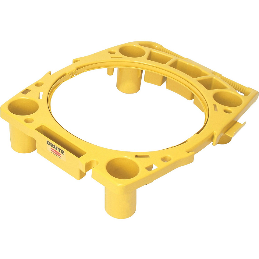 Rubbermaid Commercial Brute Rim Caddy 26.50" Width x 6.75" Depth x 32.50" Height - Yellow - 1 Each (9W8700YW)
