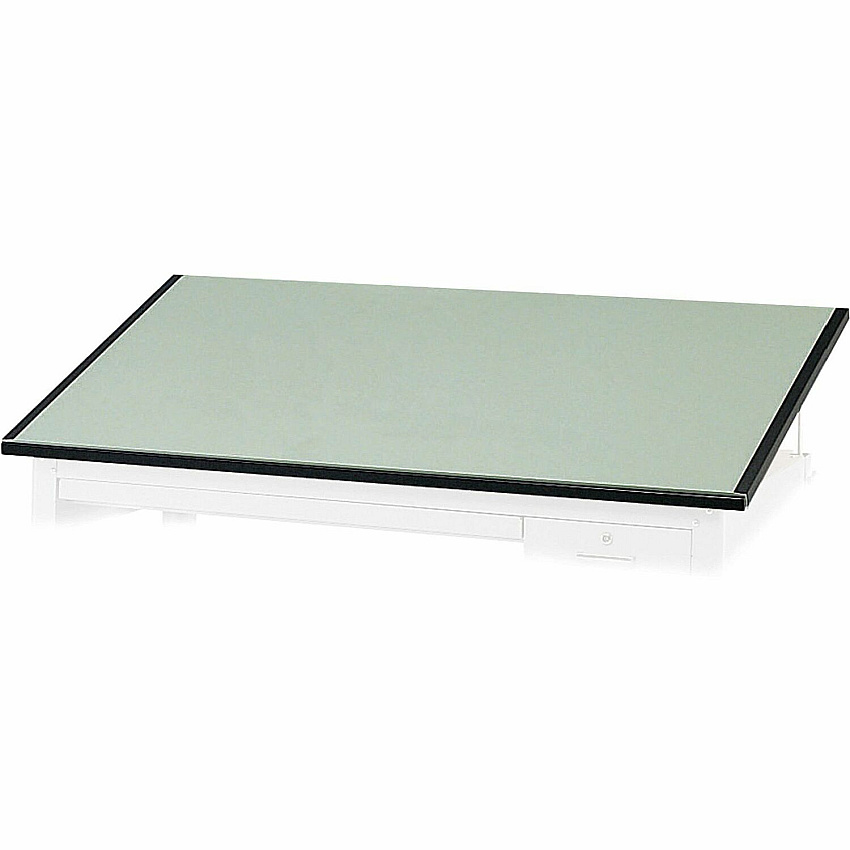 Safco Precision Drafting Table Top Green Rectangle, Melamine Top - Enamel Base - 37.50" Table Top Length x 60" Table Top Width x 1" Table Top Thickness - Wood, Particleboard - 1 Each (3952)