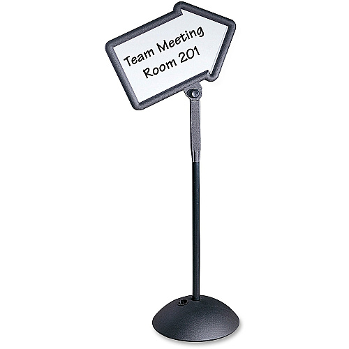 Safco Write Way Dual-sided Directional Sign 18" Width x 64.3" Height x 25" Depth - Arrow Shape - Both Sides Display, Magnetic, Durable - Indoor, Outdoor, Office - Steel - 1 Each (4173BL)