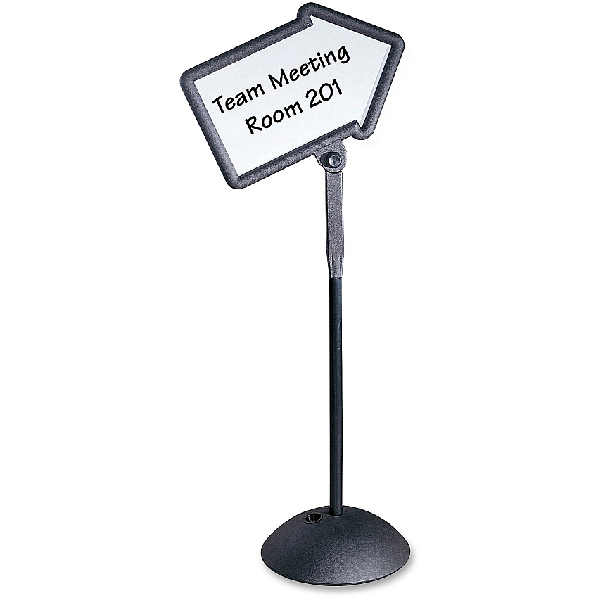 Safco Write Way Dual-sided Directional Sign 18" Width x 64.3" Height x 25" Depth - Arrow Shape - Both Sides Display, Magnetic, Durable - Indoor, Outdoor, Office - Steel - 1 Each (4173BL)
