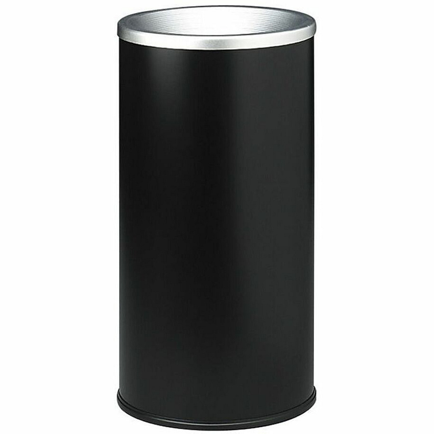 Safco Sand Fill Ash Urns Round - 10" Opening Diameter - 20" Height - Steel - Black - 1 Each (9698BL)