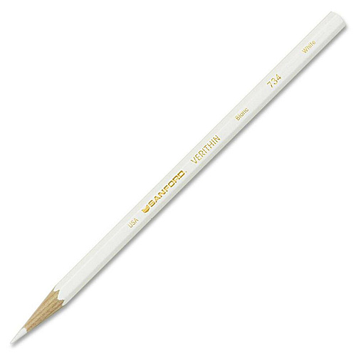 Prismacolor Verithin Colored Pencils White Lead - White Barrel - 1 Dozen (2429)