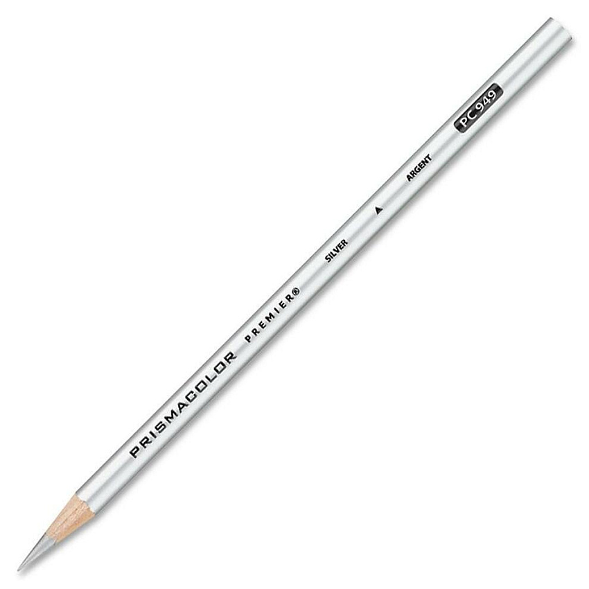 Prismacolor Premier Metallic Pencils Metallic Silver Lead - 1 Dozen (3375)