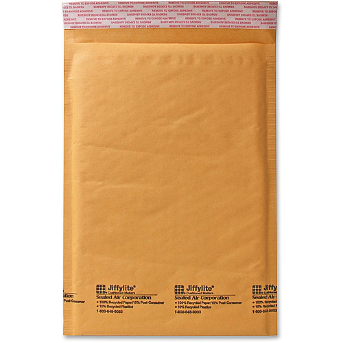 Sealed Air JiffyLite Cellular Cushioned Mailers Bubble - #4 - 9 1/2" Width x 14 1/2" Length - Peel & Seal - Kraft - Kraft - 25 / Carton (10189)