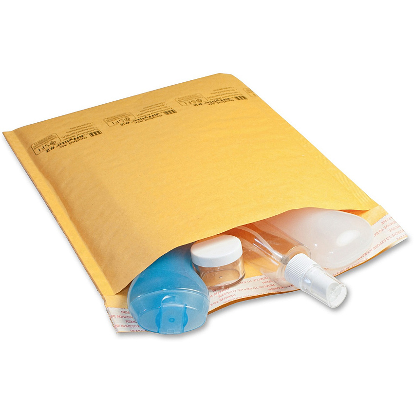 Sealed Air JiffyLite Cellular Cushioned Mailers Bubble - #6 - 12 1/2" Width x 19" Length - Peel & Seal - Kraft - Kraft - 25 / Carton (10191)