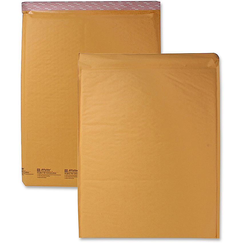 Sealed Air JiffyLite Cellular Cushioned Mailers Bubble - #7 - 14 1/4" Width x 20" Length - Peel & Seal - Kraft - Kraft - 25 / Carton (10192)