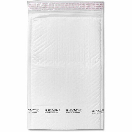Sealed Air Tuffgard Premium Cushioned Mailers Bubble - #1 - 7 1/4" Width x 12" Length - Peel & Seal - White - Poly - 25 / Carton (49674)