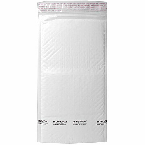Sealed Air Tuffgard Premium Cushioned Mailers Bubble - #00 - 5" Width x 10" Length - Peel & Seal - White - Poly - 25 / Carton (49677)