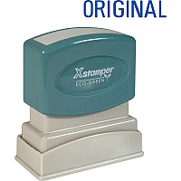 Xstamper ORIGINAL Title Stamp Message Stamp - ORIGINAL - 0.50" Impression Width x 1.63" Impression Length - 100000 Impression(s) - Blue - Recycled - 1 Each (1111)