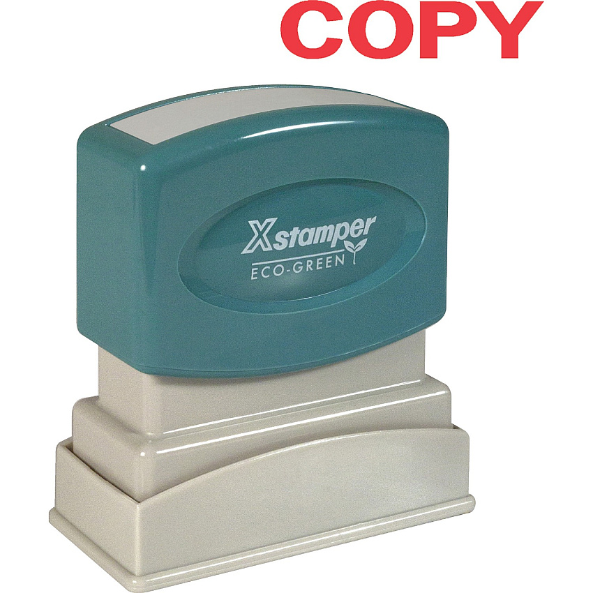 Xstamper COPY Title Stamps Message Stamp - COPY - 0.50" Impression Width x 1.62" Impression Length - 100000 Impression(s) - Red - Recycled - 1 Each (1359)