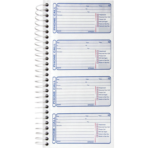 Sparco 4CPP Carbonless Telephone Message Book (SPR02301)