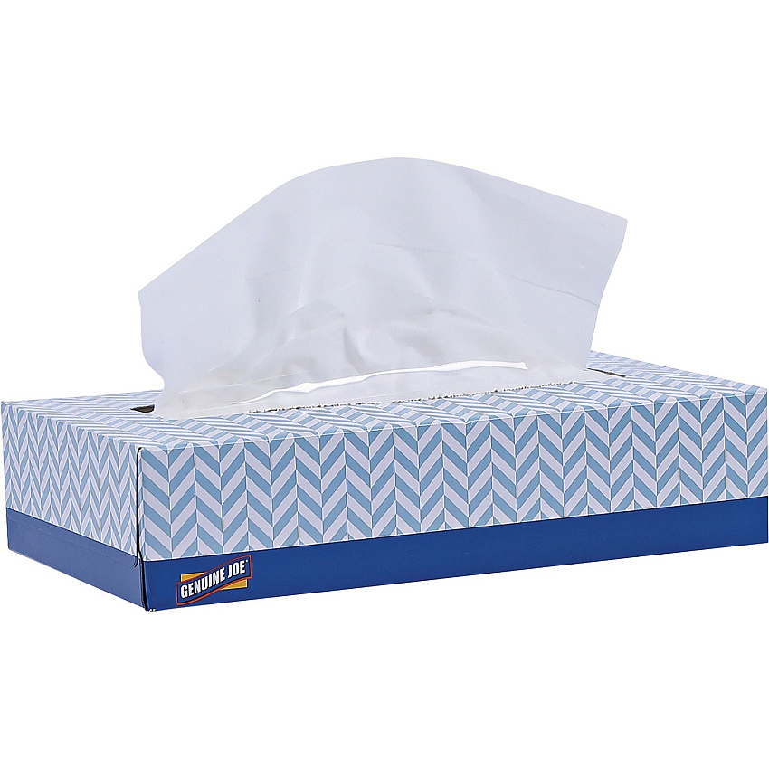 Genuine Joe Facial Tissue 2 Ply - WhiteBox - 100/Box - 30 / Carton (GJO26100)