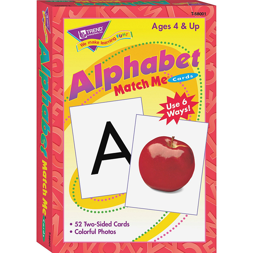 Trend Alphabet Match Me Flash Cards Educational - 1 / Set (T58001)