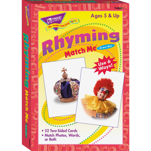 TREND Rhyming Words Match Me Flash Cards (T58007)