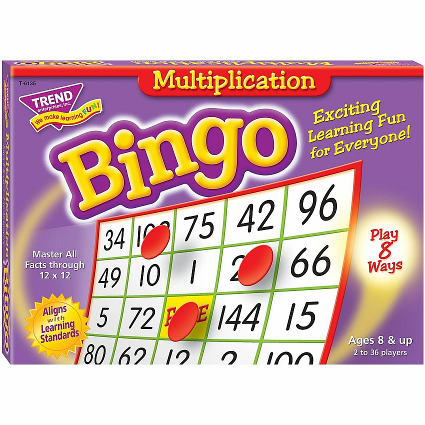 Trend Multiplication Bingo Learning Game Theme/Subject: Learning - Skill Learning: Mathematics - 8-13 Year (T6135)