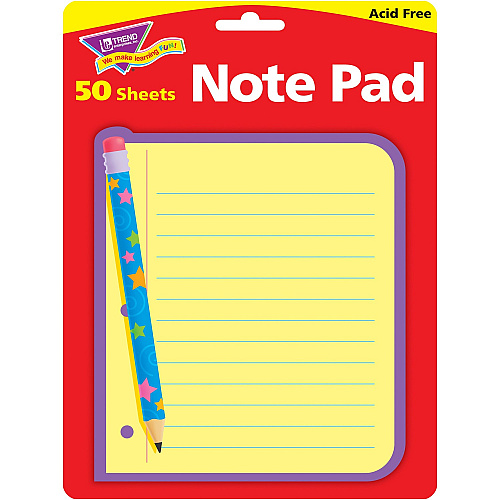 Trend Cheerful Design Note Pad 50 Sheets - 5" x 5" Sheet Size - Acid-free - 1 Pad (T72029)