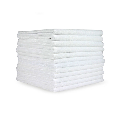 Microfiber Cloths 12x12 300 Gsm Half-fold White, Pack Of 12 (MFC3001212WH)