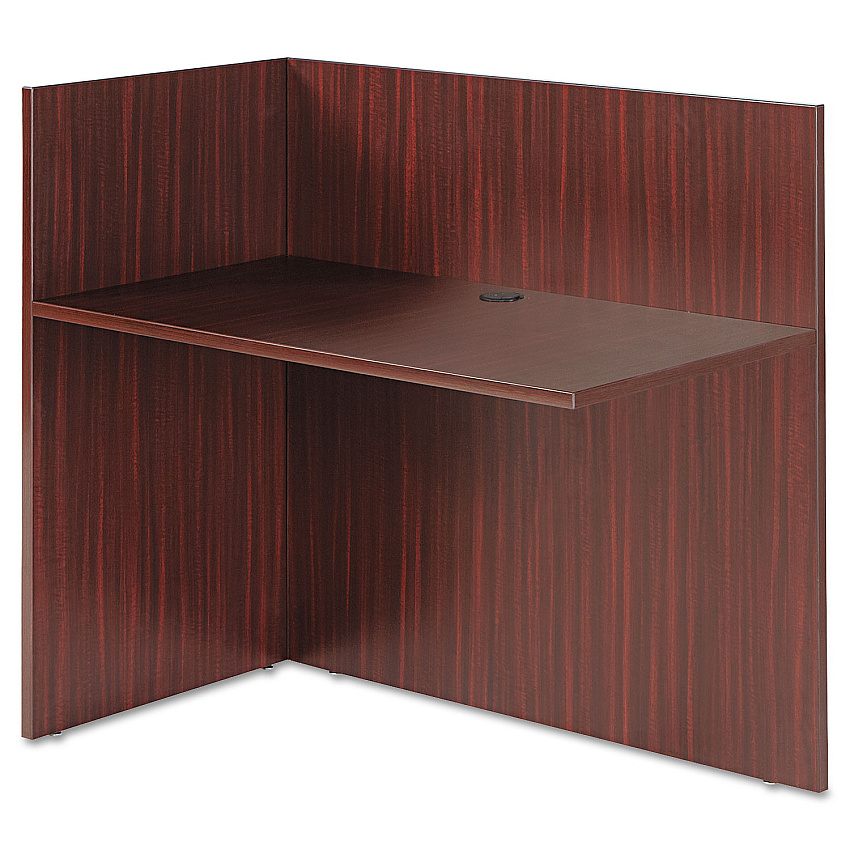 Alera Valencia Reversible Reception Return, 44.13w x 23.63d x 41.5h, Mahogany (ALEVA324424MY)