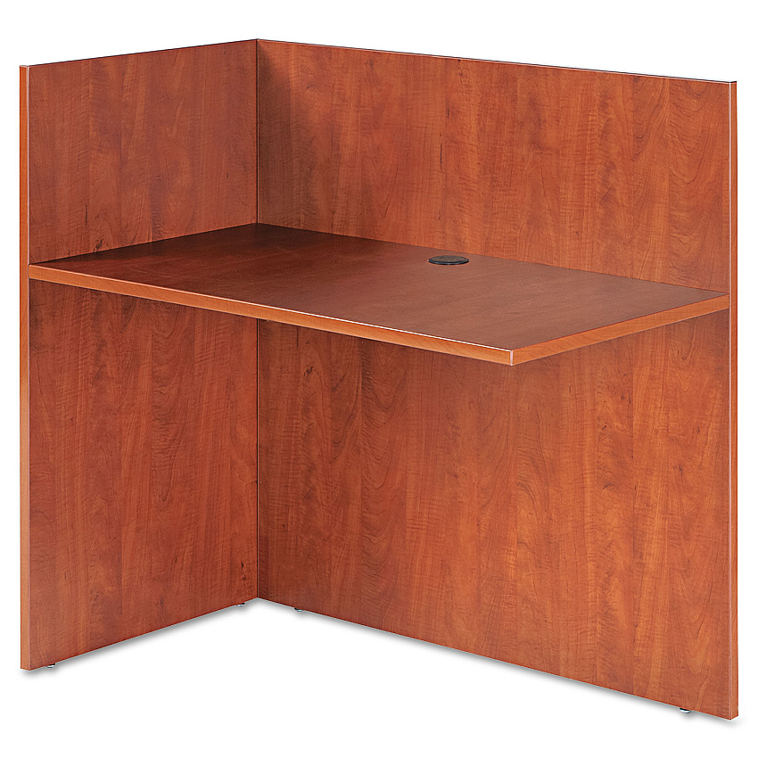 Alera Valencia Reversible Reception Return, 44.13w x 23.63d x 41.5h, Medium Cherry (ALEVA324424MC)