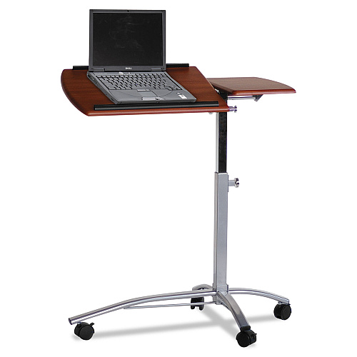 Safco Laptop Computer Caddy, 29.5" x 20" x 27" to 38", Medium Cherry (950MEC)