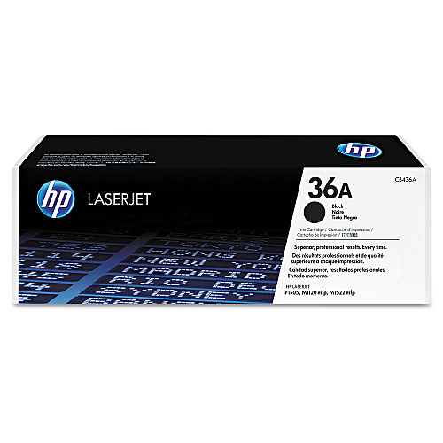 HP 36A, (CB436A) Black Original LaserJet Toner Cartridge